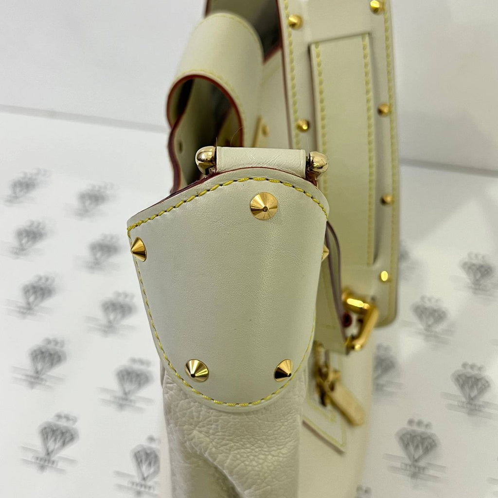 [PRE LOVED] Louis Vuitton Suhali L'Affriolant Shoulder Bag in White GHW (MI1004)