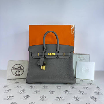 [PRE LOVED] Hermes Birkin 25 Retourne in Gris Meyer Togo Leather GHW (Stamp U - 2022)