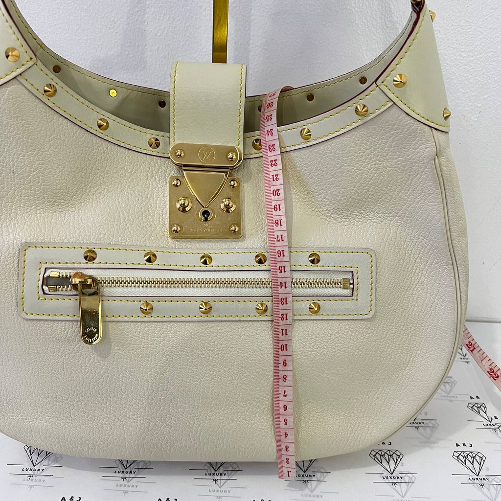 [PRE LOVED] Louis Vuitton Suhali L'Affriolant Shoulder Bag in White GHW (MI1004)