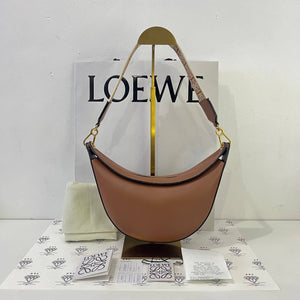 [PRE LOVED] Loewe Luna Small Shoulder Bag in Tan Goatskin Leather GHW