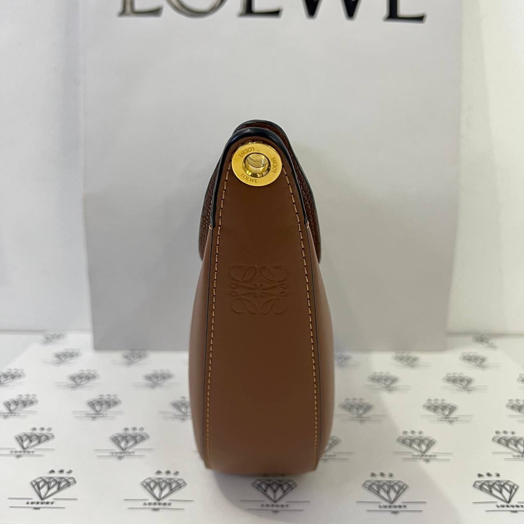 [PRE LOVED] Loewe Luna Small Shoulder Bag in Tan Goatskin Leather GHW