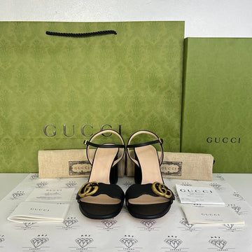 [BRAND NEW] Gucci Marmont Block Heels in Black Size 36EU