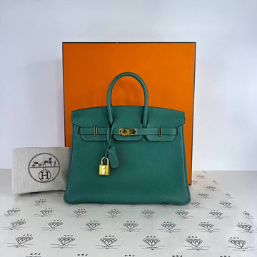 [PRE LOVED] Hermes Birkin 25 Retourne in Malachite Togo Leather GHW (Stamp C - 2018)