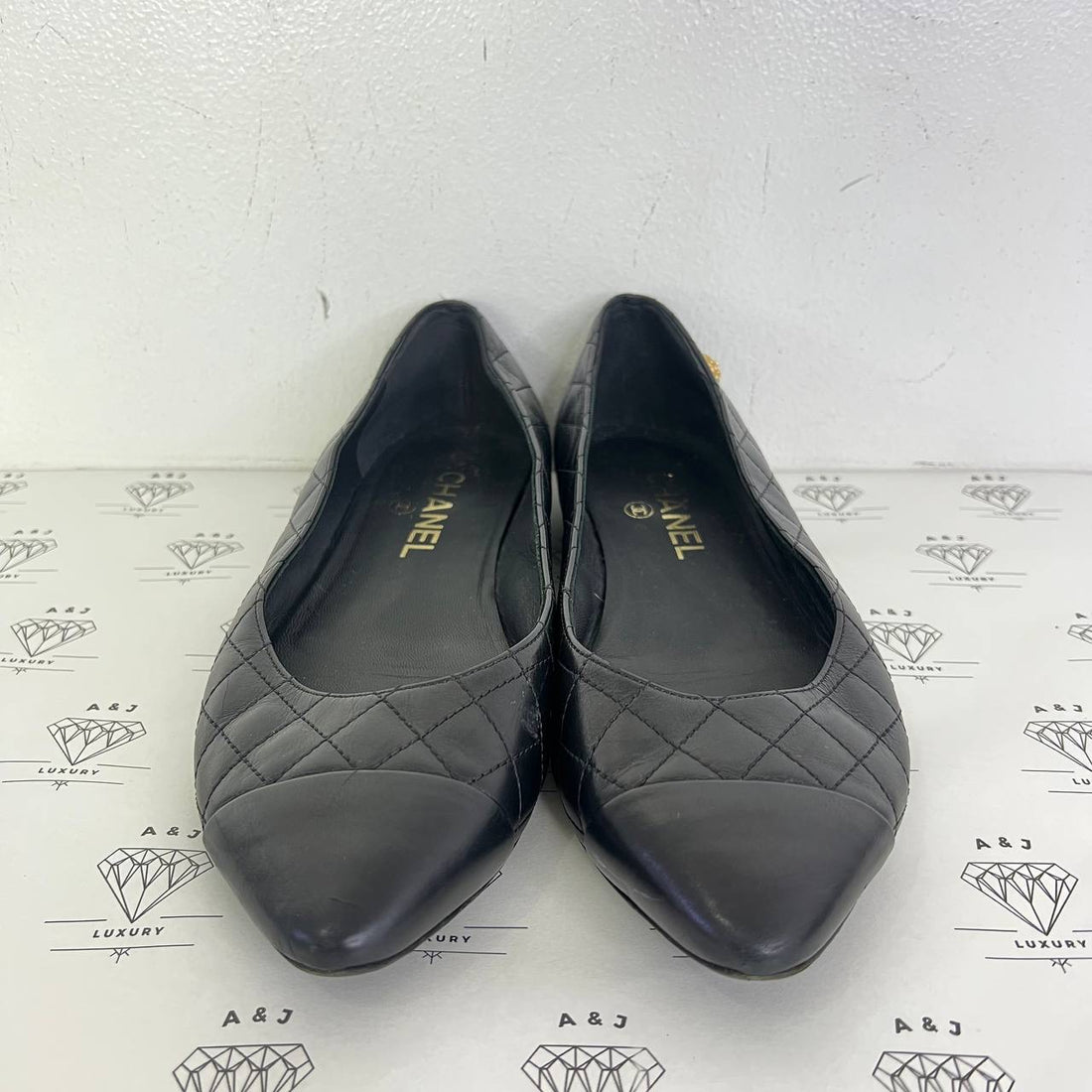 [PRE LOVED] Chanel Quilted Ballerina Flats in Black Size 38EU