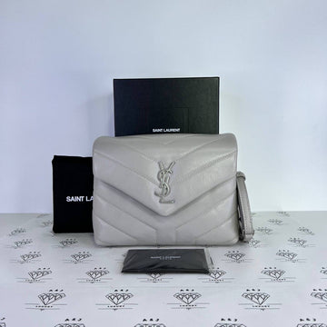 [PRE LOVED] YSL Toy Loulou in Gray SHW