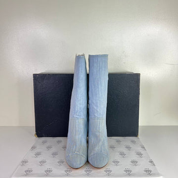 [PRE LOVED] Chanel Knee High Boots in Denim Size 40EU