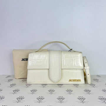[PRE LOVED] Jacquemus Le Bambino in White Croc Embossed Leather GHW