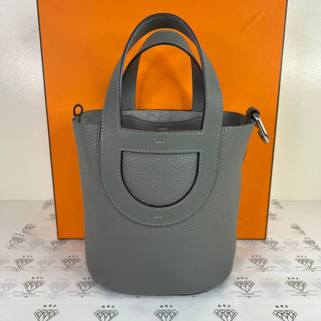 [PRE LOVED] Hermes In The Loop 18 in Gris Meyer Clemence Leather PHW (Stamp B - 2023)