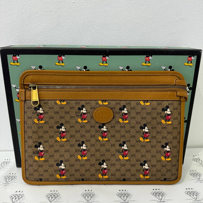 [PRE LOVED] Gucci x Disney Mickey Mouse Clutch Bag in GG Canvass