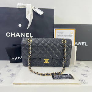 [PRE LOVED] Chanel Classic Medium Double Flap in Black Caviar GHW (Series 20)