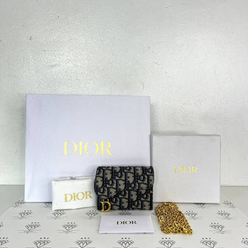 [PRE LOVED] Christian Dior 5-Gusset Saddle Cardholder in Oblique (2021)