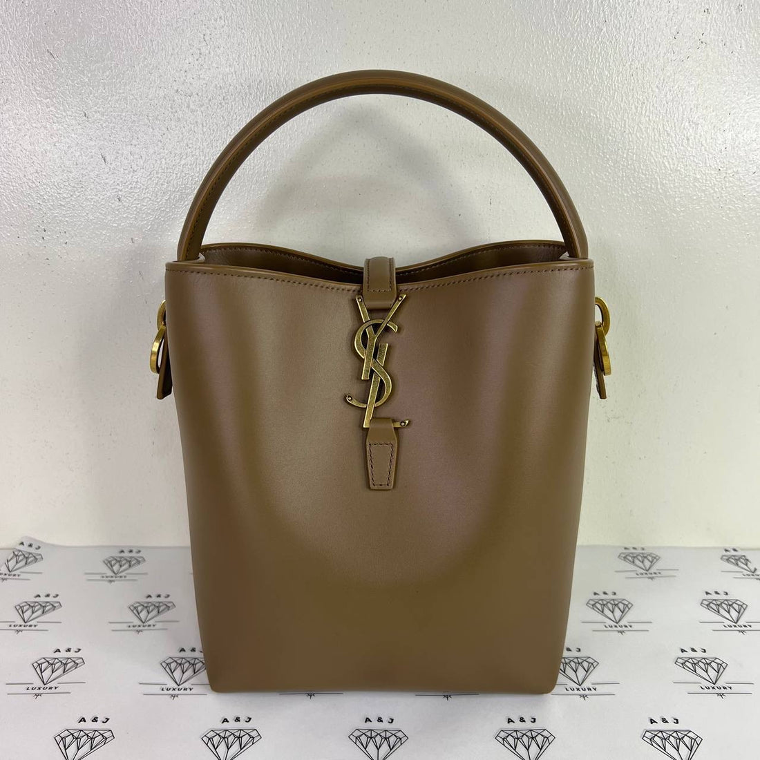 [PRE LOVED] YSL Le 37 Small Bucket Bag in Brown GHW