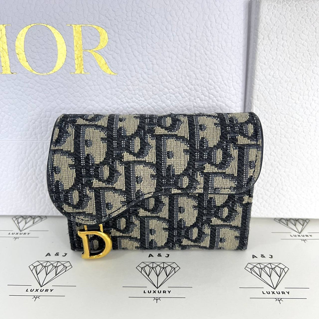 [PRE LOVED] Christian Dior 5-Gusset Saddle Cardholder in Oblique (2021)