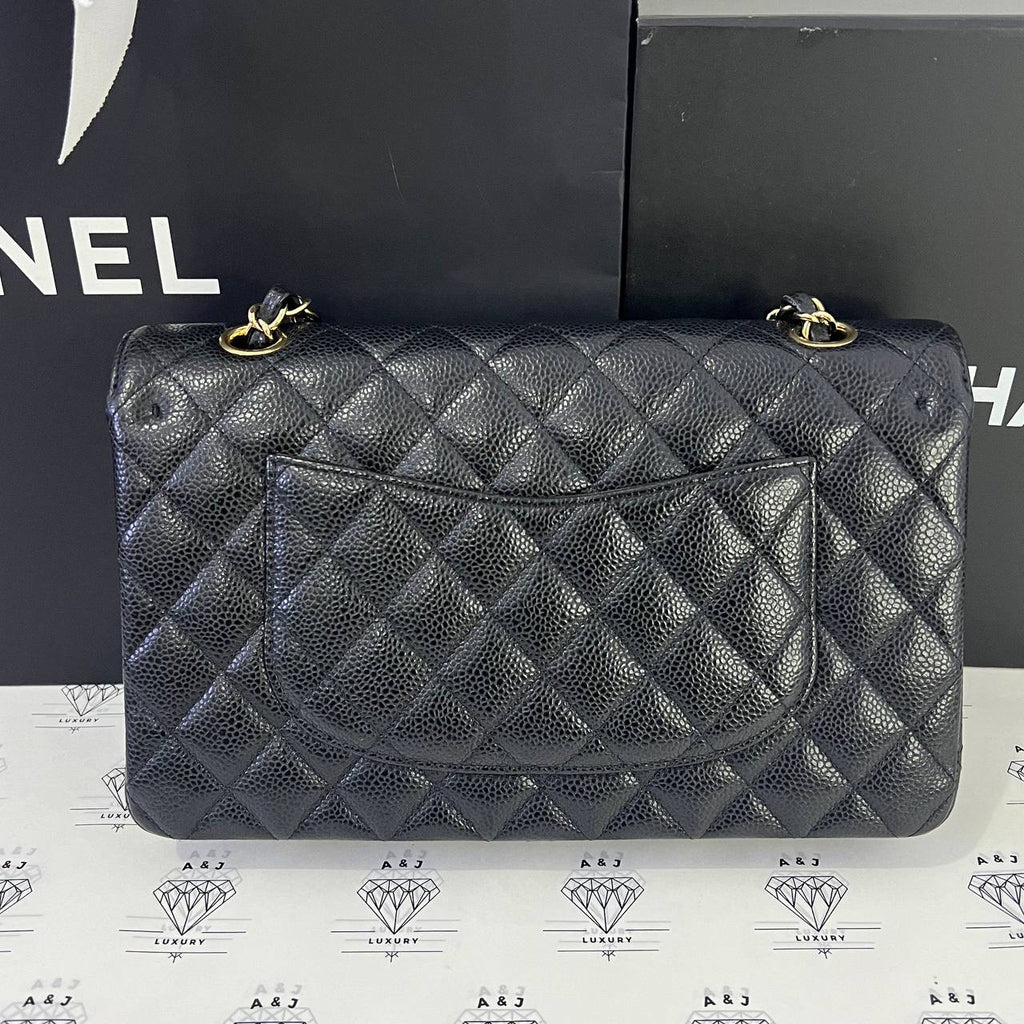 [PRE LOVED] Chanel Classic Medium Double Flap in Black Caviar GHW (Series 20)