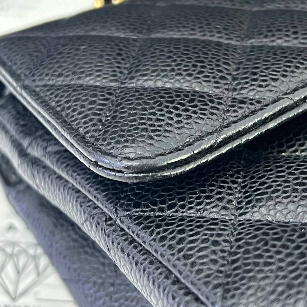 [PRE LOVED] Chanel Classic Medium Double Flap in Black Caviar GHW (Series 20)