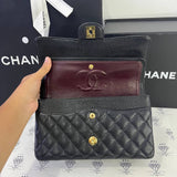 [PRE LOVED] Chanel Classic Medium Double Flap in Black Caviar GHW (Series 20)