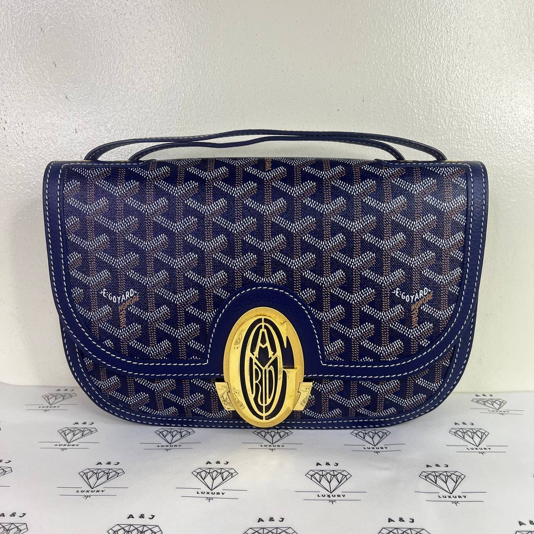 [PRE LOVED] Goyard 233 Bag in Navy Blue GHW