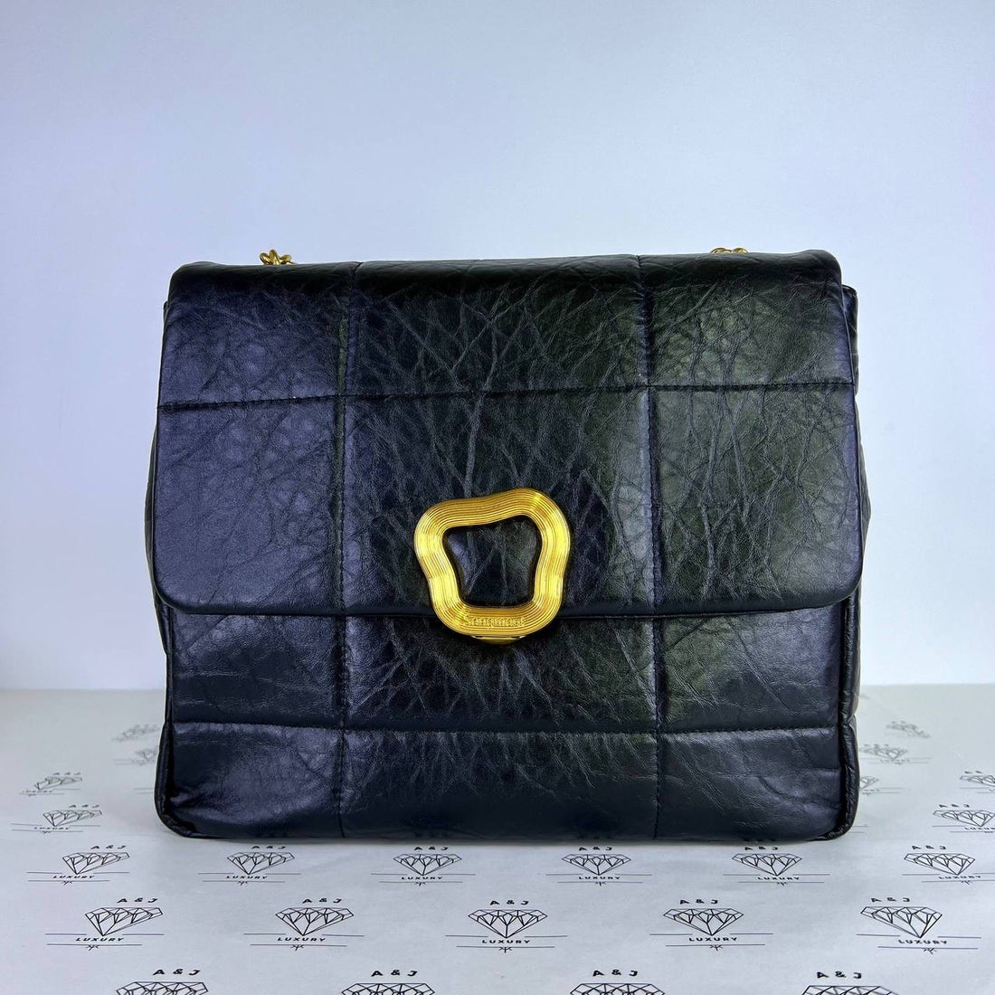 [PRE LOVED] Songmont Large Chocolate Bag in Black GHW