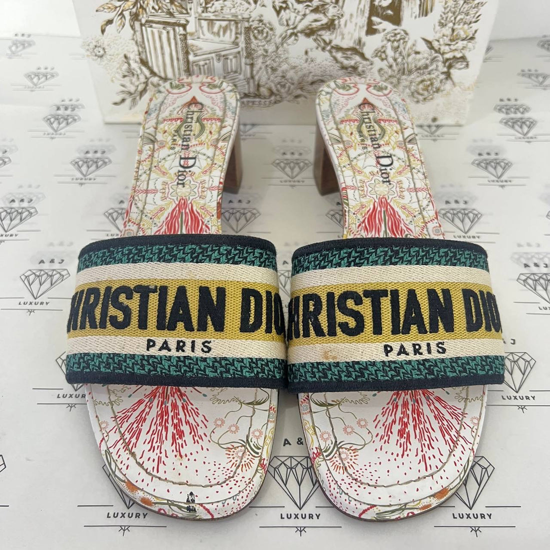 [PRE LOVED] Christian Dior Dway Heels Multicolor in Size 38EU