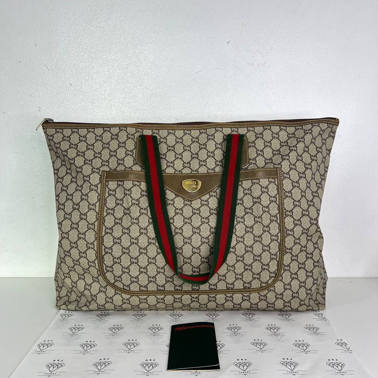 [PRE LOVED] Gucci Vintage Tote Bag in Brown GHW