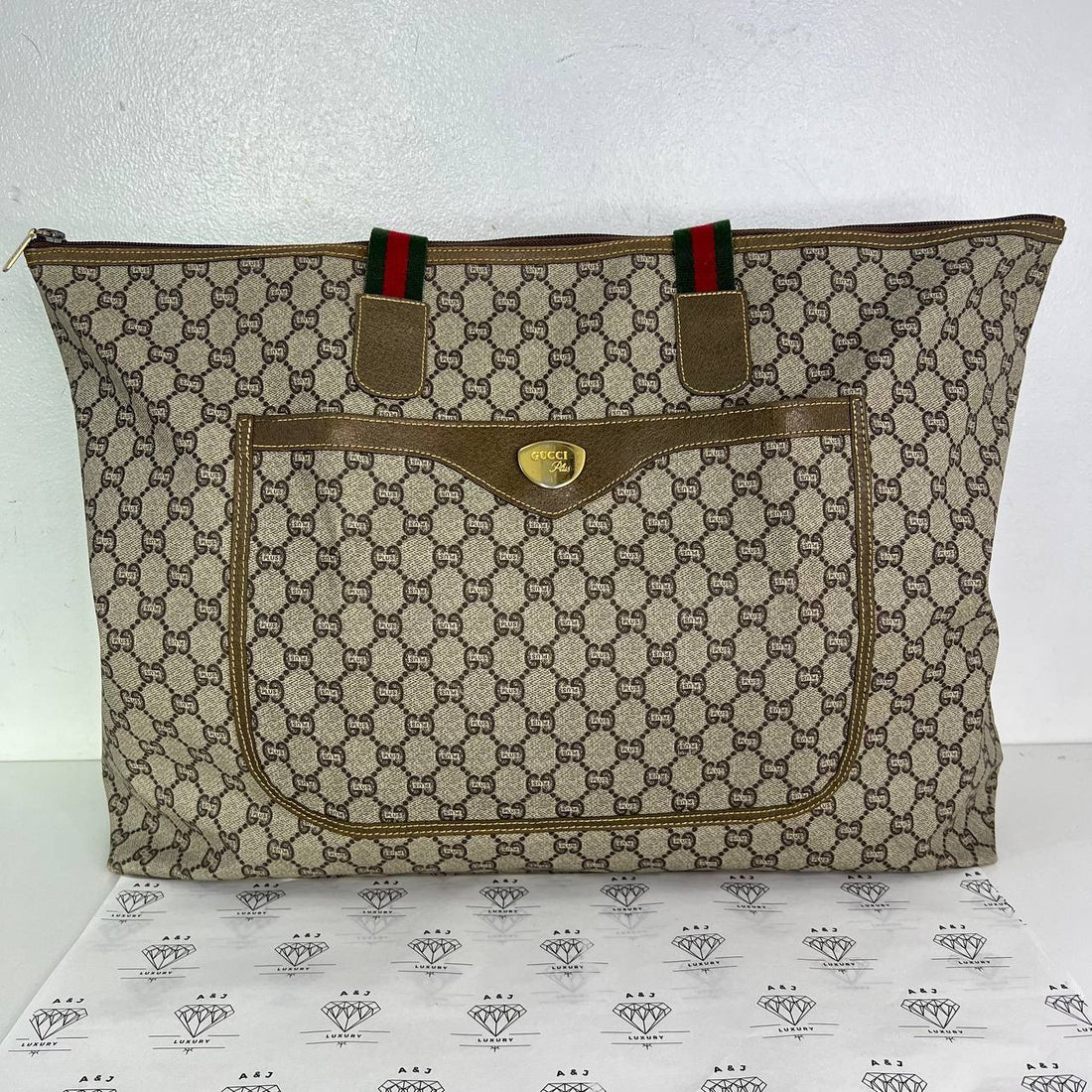 [PRE LOVED] Gucci Vintage Tote Bag in Brown GHW