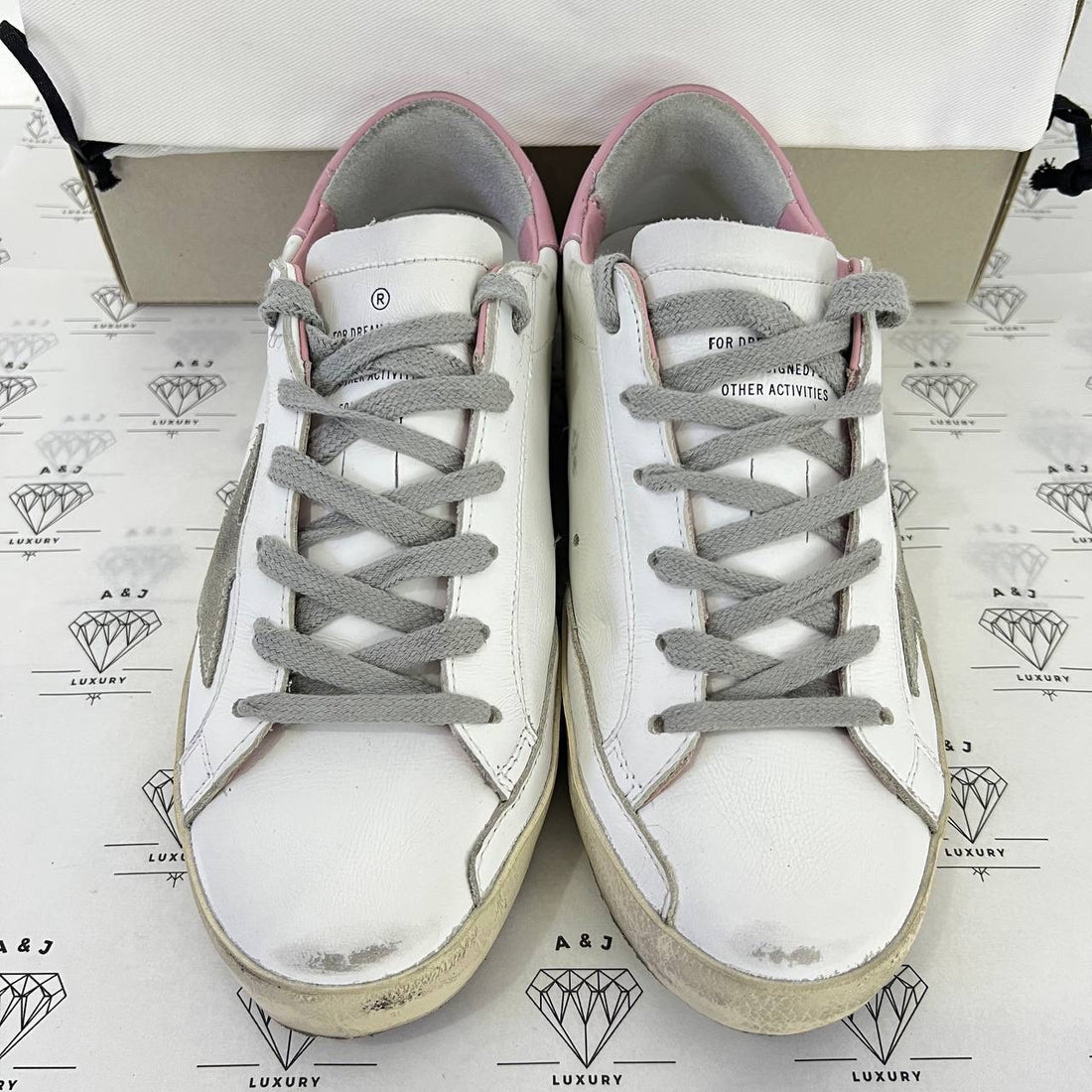 [PRE LOVED] Golden Goose Superstar with Light Pink Heel Tab in Size 36EU