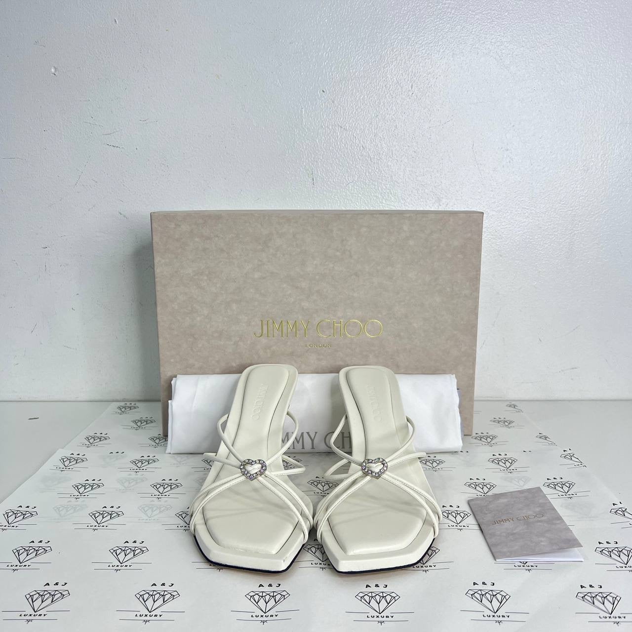 [PRE LOVED] Jimmy Choo Indiya Mule 70MM in Latte Size 37EU