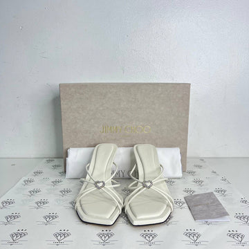 [PRE LOVED] Jimmy Choo Indiya Mule 70MM in Latte Size 37EU
