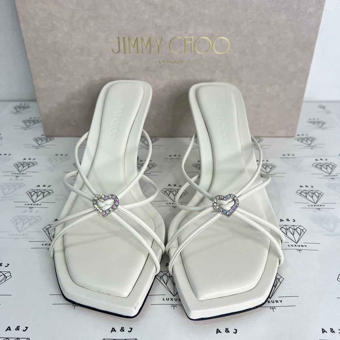 [PRE LOVED] Jimmy Choo Indiya Mule 70MM in Latte Size 37EU