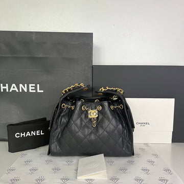 [BRAND NEW] Chanel Small C25 in Black Caviar GHW (microchipped)