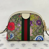 [PRE LOVED] Gucci Ophidia Floral Dome in Canvass and White Leather Trims