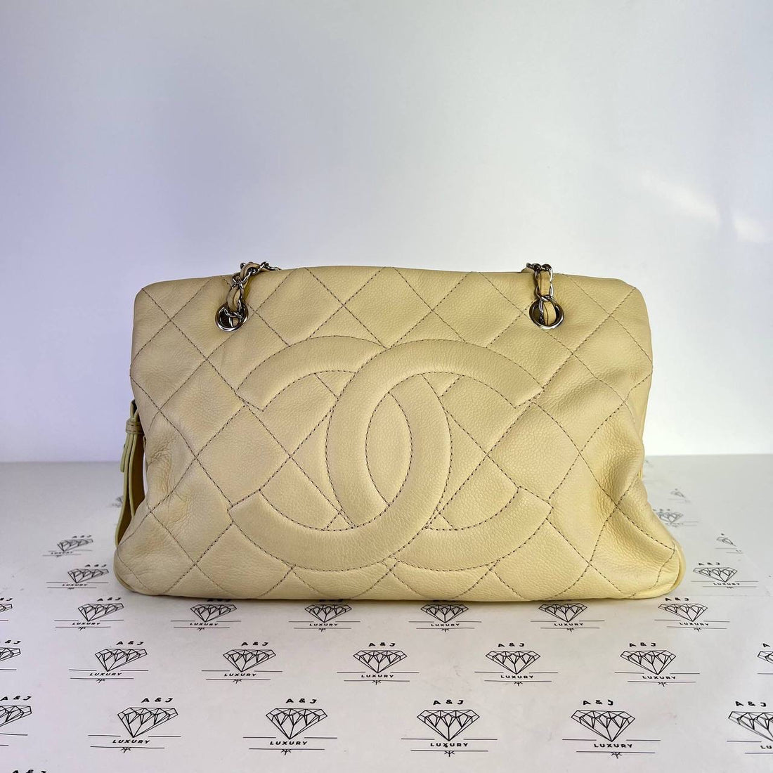 [PRE LOVED] Chanel Timeless Tote Bag in Ivory Caviar Leather SHW (Series 14)