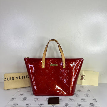 [PRE LOVED] Louis Vuitton Bellevue PM in Red Vernis Leather