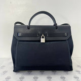 [PRE LOVED] Hermes Herbag Zip 31 in Noir Canvass PHW (Stamp D Square - 2000)