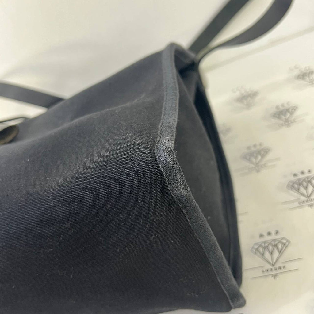 [PRE LOVED] Hermes Herbag Zip 31 in Noir Canvass PHW (Stamp D Square - 2000)