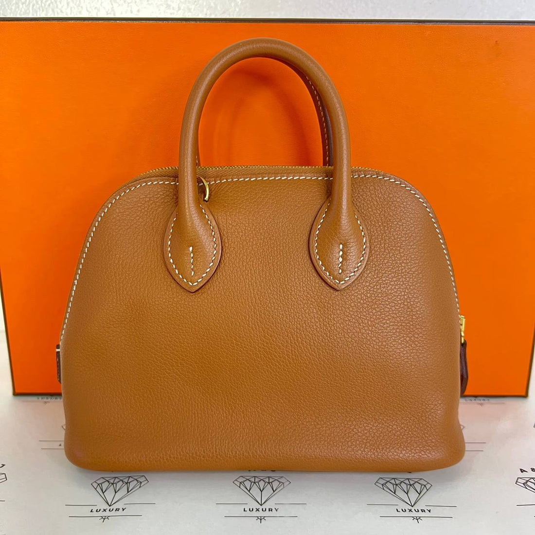 [PRE LOVED] Hermes Mini Bolide in Gold Evercolor Leather GHW (Stamp Z - 2021)