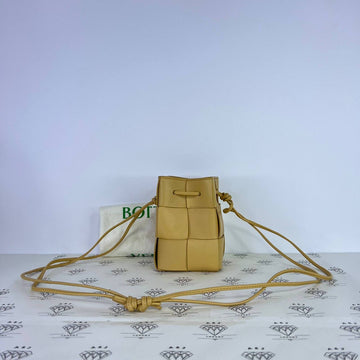 [PRE LOVED] Bottega Veneta Mini Cassette Bucket Bag in Beige