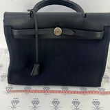 [PRE LOVED] Hermes Herbag Zip 31 in Noir Canvass PHW (Stamp D Square - 2000)