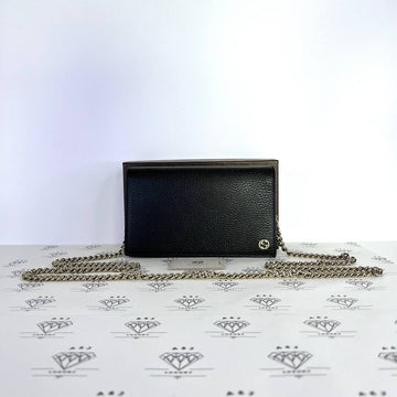 [PRE LOVED] Gucci Interlocking Wallet on Chain in Black GHW
