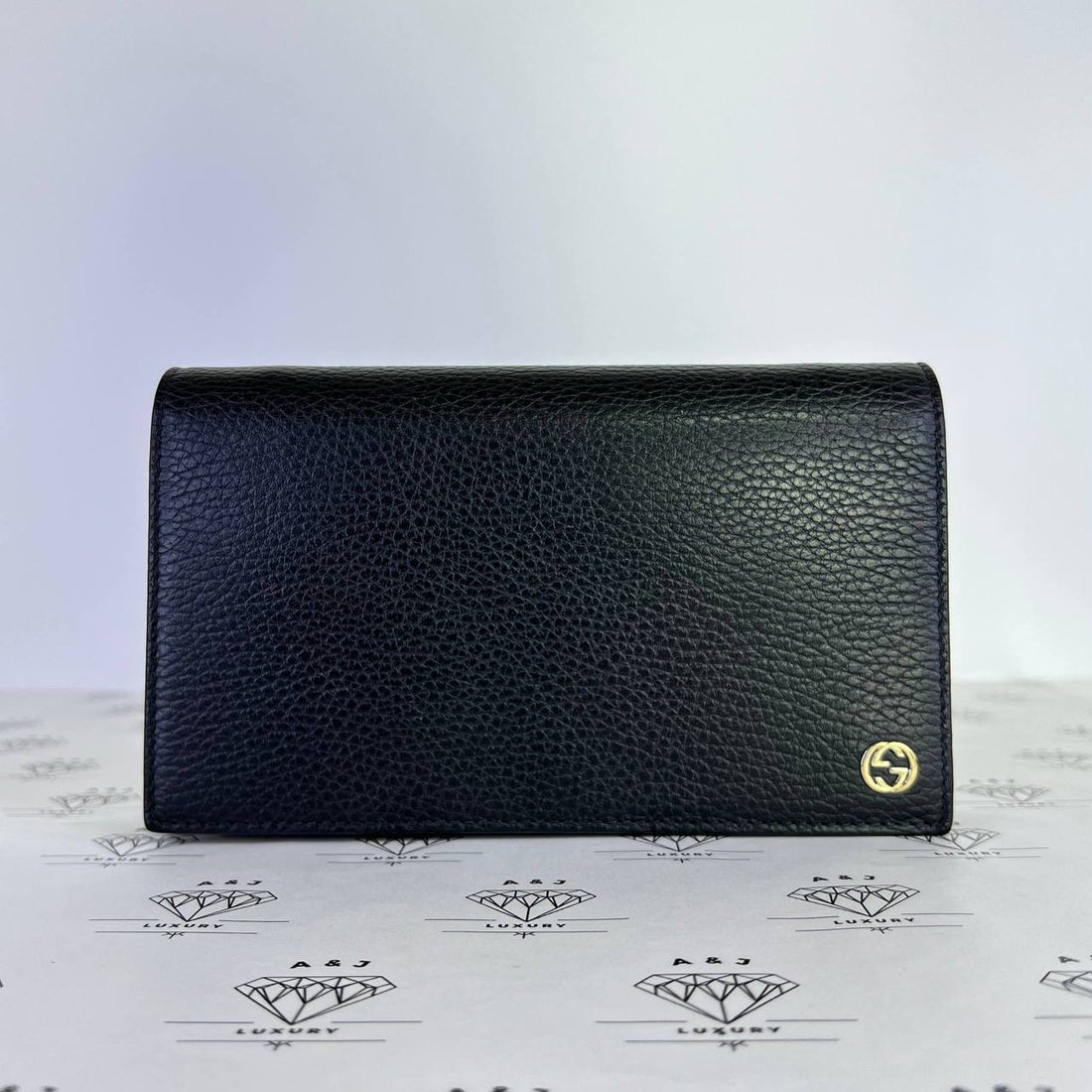 [PRE LOVED] Gucci Interlocking Wallet on Chain in Black GHW