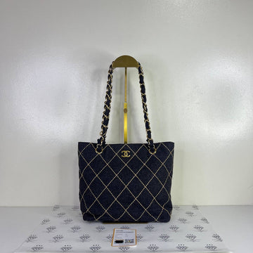 [PRE LOVED] Chanel Wild Stitch Tote Bag in Black Canvass GHW (Series 8)