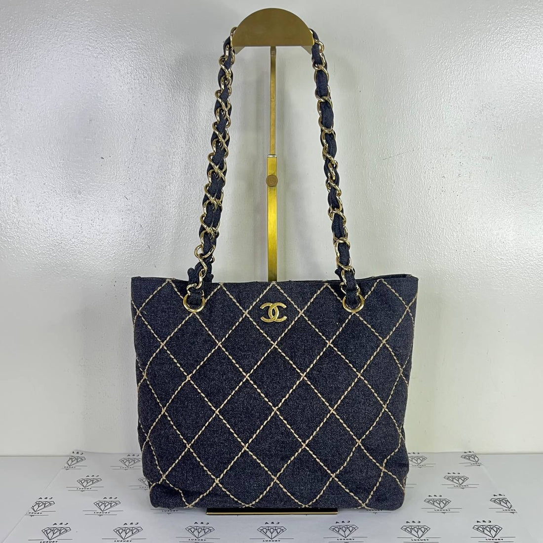 [PRE LOVED] Chanel Wild Stitch Tote Bag in Black Canvass GHW (Series 8)