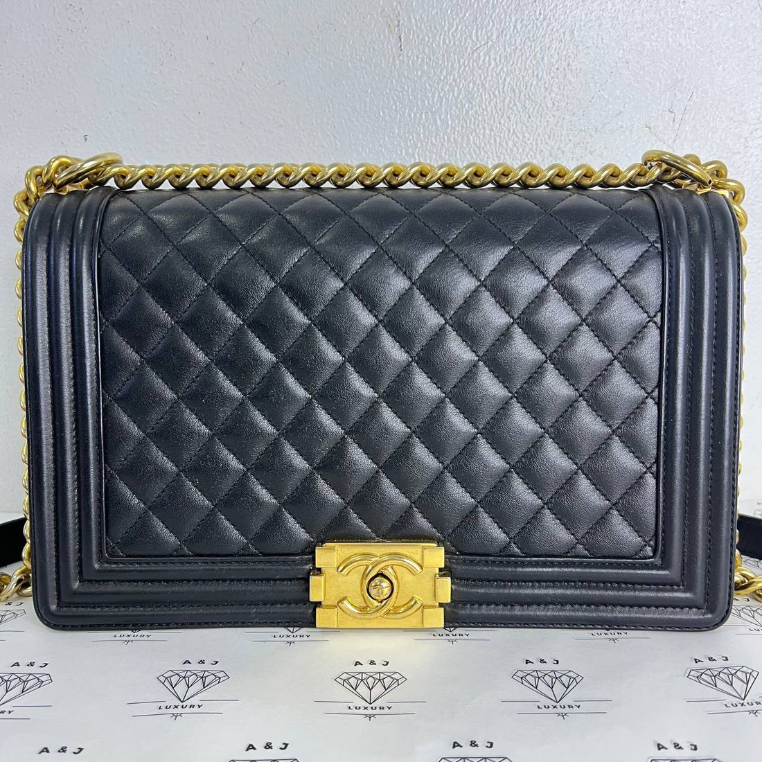 [PRE LOVED] Chanel New Medium Leboy in Black Lambskin GHW (Series 20)
