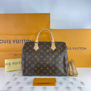 [PRE LOVED] Louis Vuitton Speedy Bandouliere 30 in Monogram Canvass with JG initial (microchipped)