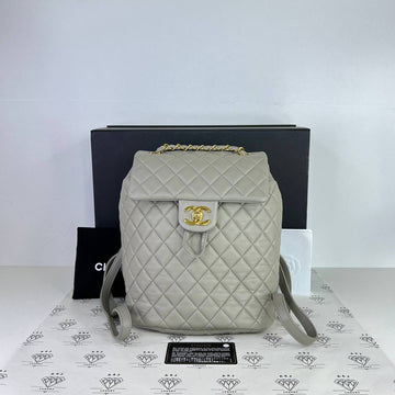 [PRE LOVED] Chanel Urban Spirit Backpack in Gray Lambskin Leather GHW (Series 27)