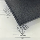 [PRE LOVED] YSL Uptown Clutch in Black Grain De Poudre Leather GHW