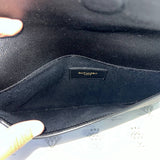 [PRE LOVED] YSL Uptown Clutch in Black Grain De Poudre Leather GHW