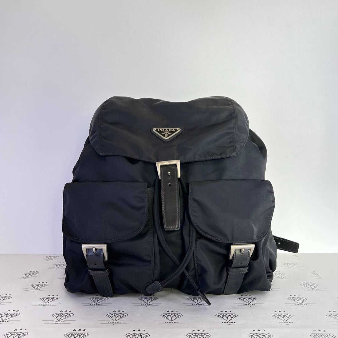 [PRE LOVED] Prada Nylon Backpack in Black SHW