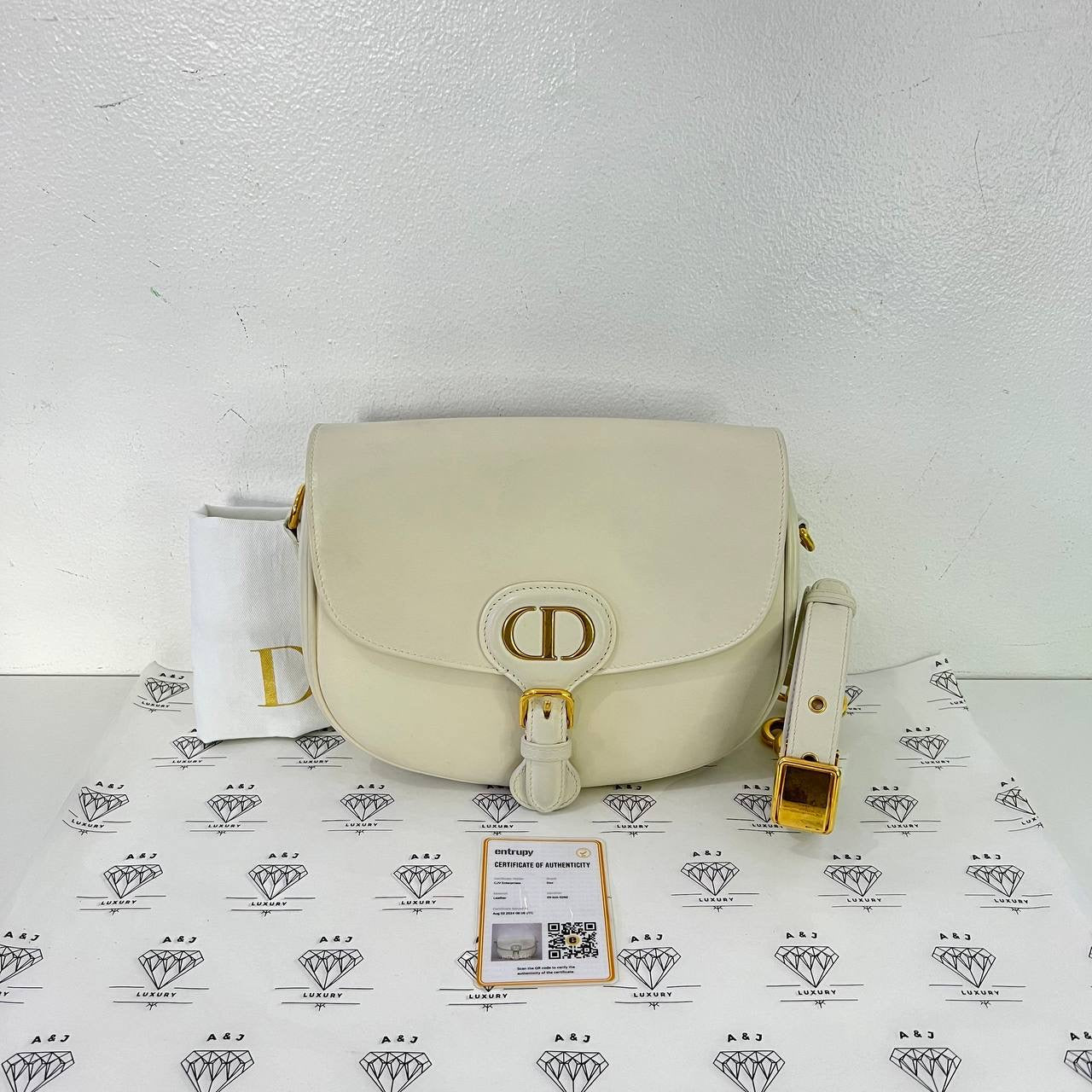 [PRE LOVED] Christian Dior Medium Bobby in White Calfskin Leather GHW (2020)