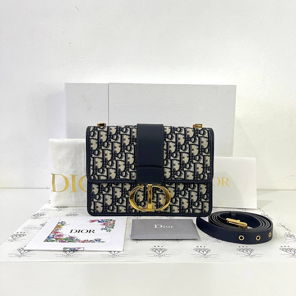 [PRE LOVED] Christian Dior Montaigne 30 in Oblique Jacquard Canvass GHW (2021)